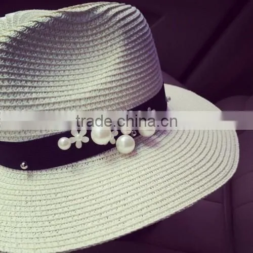 2016 Europe popular ladies handmade sun hats alibaba high quality cheaper wholesale hat straw