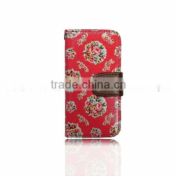 Original flower leather phone case for Pantech SKY Vega IM-A830 with credit card slot