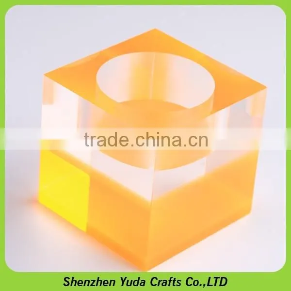 custom finished CNC lasering clear acrylic block engineering acrylic CNC machining service