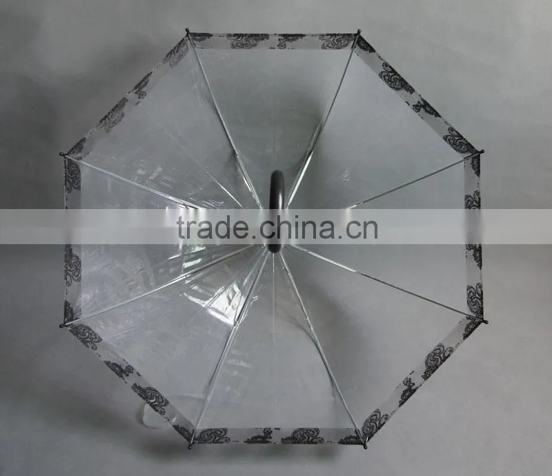 Promotion custom poe umbrella,clear dome shape umbrella