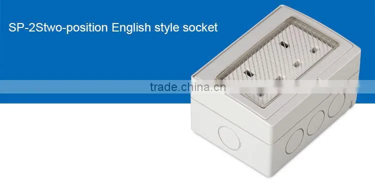 250V 13A Waterproof Switch And Outlet Waterproof Light Dimmer Switcher(SP-2S)