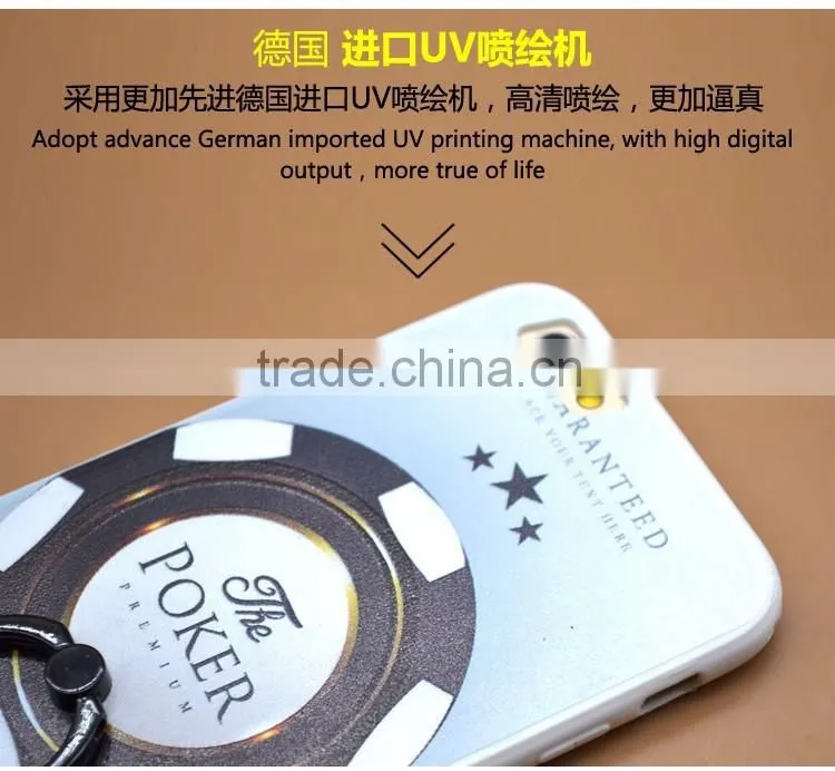 Lovely Wholesale TPU+PC 2-in-1 Material Hybrid Pattern Phone Case Ring Bracbet For iPhone 6s/6s Plus