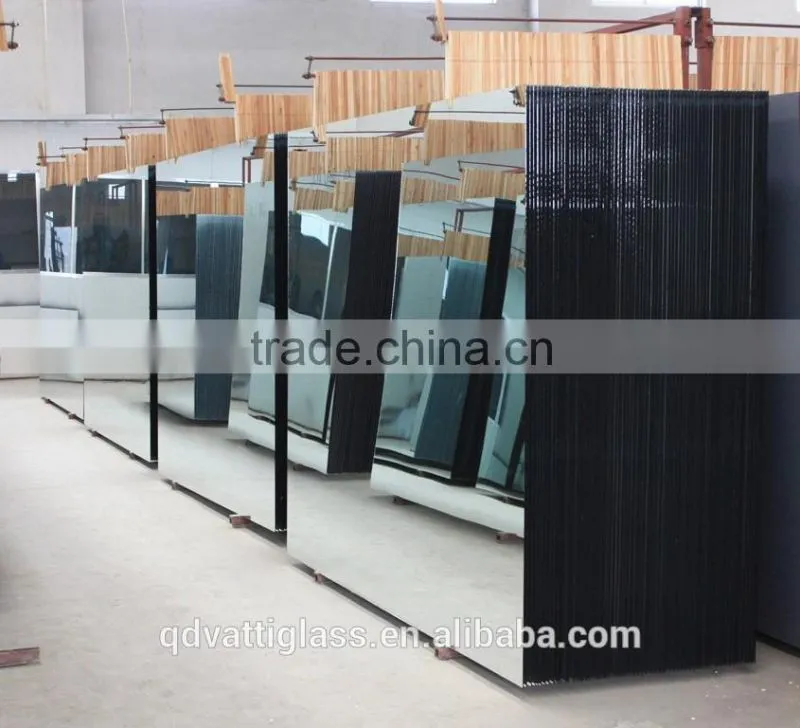 Decorative wall frameless silver mirror glass plain mirror glass