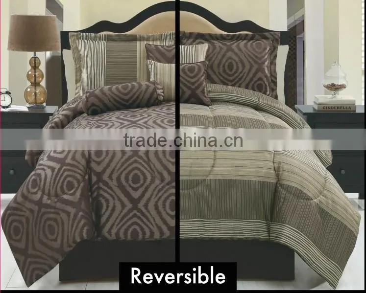 7PCS REVERSIBLE JACQUARD COMFORTER SET WITH NEW DESIGN MADE IN CHINA