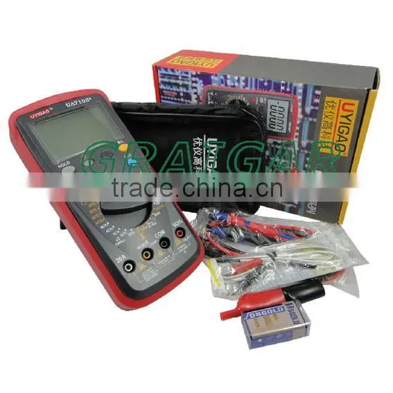 LCD Digital Display AC DC Ohm Resistance Meter UA7105+ Multimeter