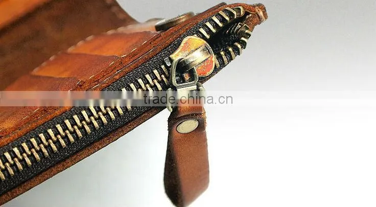 vintage men's long leather wallets men's brown leather wallets