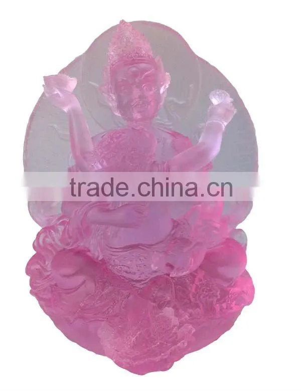 WF222 glass crafts-tibetan buddha statue of fortune