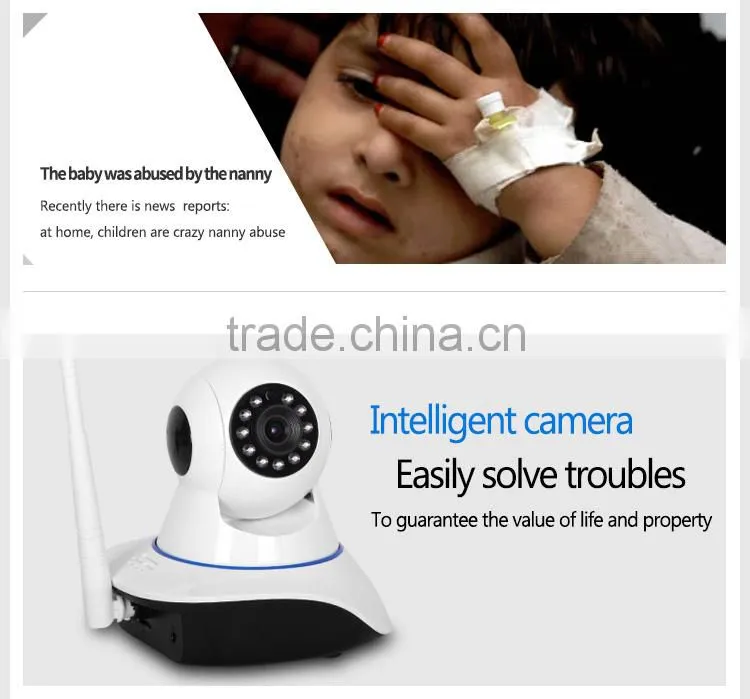 wireless home alarm system wifi ip camera with linkage alarm system