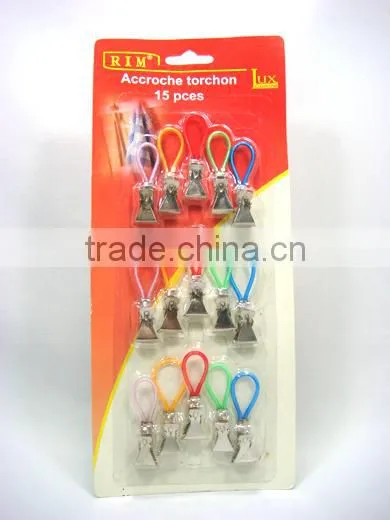 Promotional 15PC Towel Pins/washcloth clips/Handtuch clips