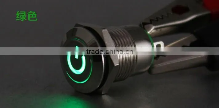 12mm metal push button switch with LED Momentary waterproof
