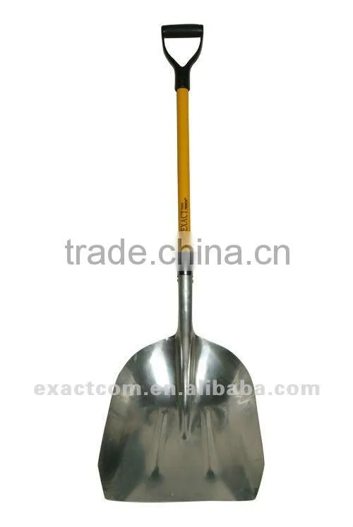 d grip handle Aluminum metal snow shovel scoop