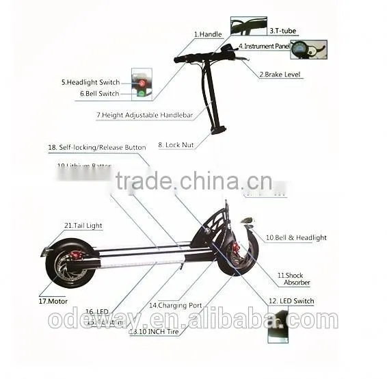 factory newest folding electric scooter/hoverboard/skateboard