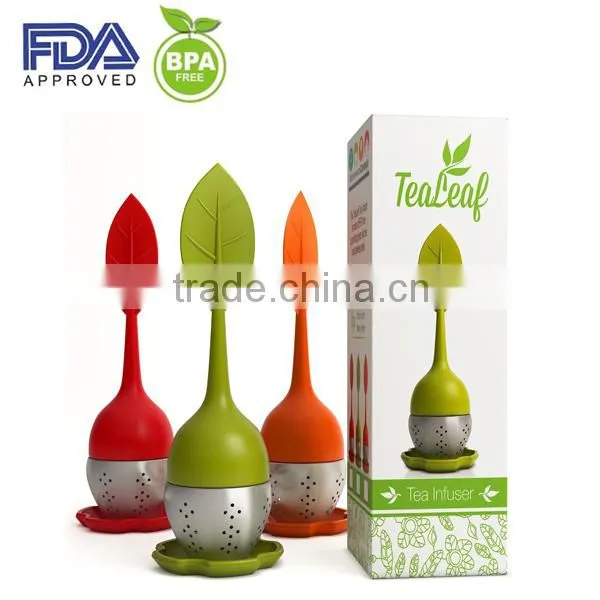 Fashion design pear shape silicone tea bag, silicone tea infuser