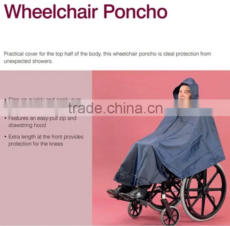 Rehabilitation Therapy Supplies Accessories Waterproof Safety Reflective Wheelchair Poncho Rain Suit