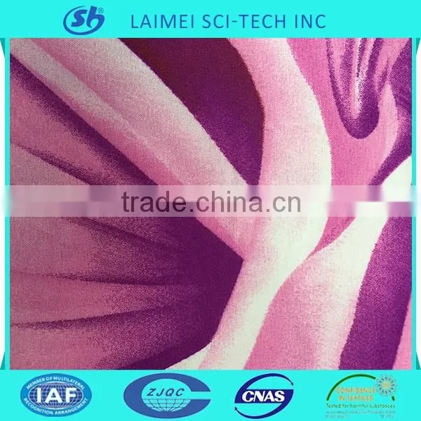 Flash red flower disperse print woven textile fabric for bedding
