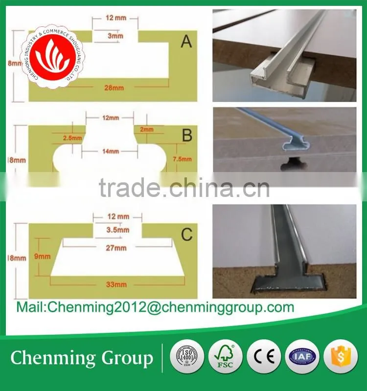 Melamine grooved mdf wall panels for furniture and decorative