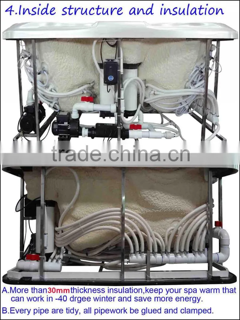 Classical series 7 person massage bathtub
