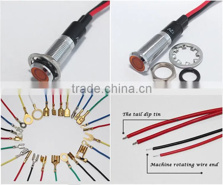 electric led down light 8mm LED lamp waterproof 12v railway indicator light