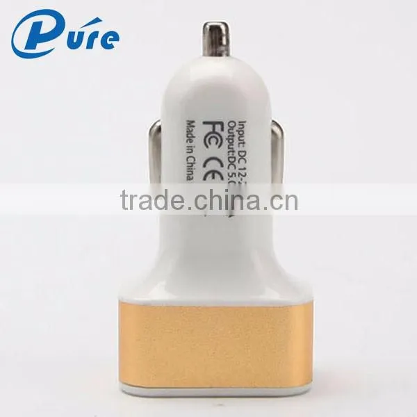 Factory Direct Supply 3 USB Car Charger Wholesale,Smart Car USB Charger for iPhone