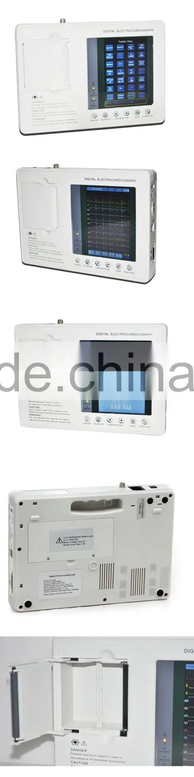 China supplier of portable electric three/six/twelve channels ecg machine electrocardiograph 3 channels