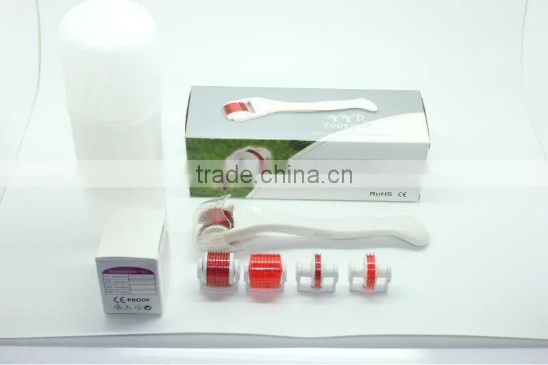 painless Derma roller/ 200 needles derma roller with replacable head for skin cure