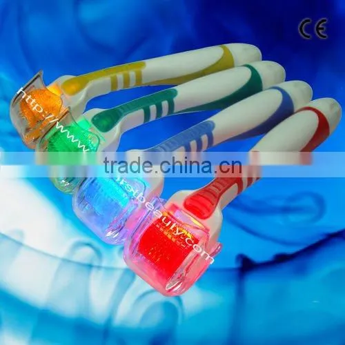 OEM Available photon/titanium/LED/Mini mirco needle derma roller L001 for your skin care with CE anti-aging treatment hair loss
