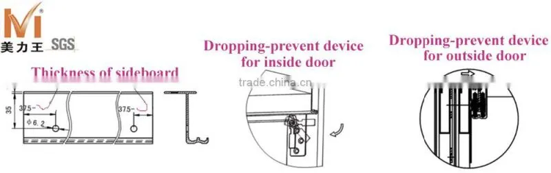 Competitive Outer Hanging Closet Sliding Wardrobe Door Roller Fittings System