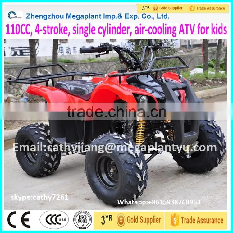 110cc single cylinder 4 stroke 4 wheel kids gas powered ATV for sale