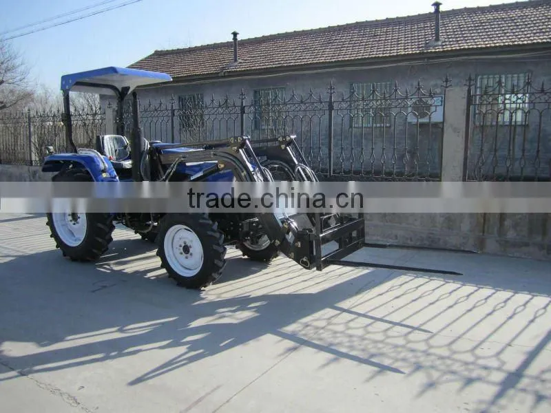 High quality wheeled tractor with 4in1 Front end loader, backhoe