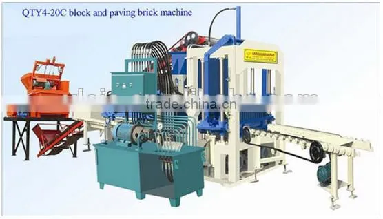 VLAIS QT4-20c full automatic brick line concrete hollow block making for high quality