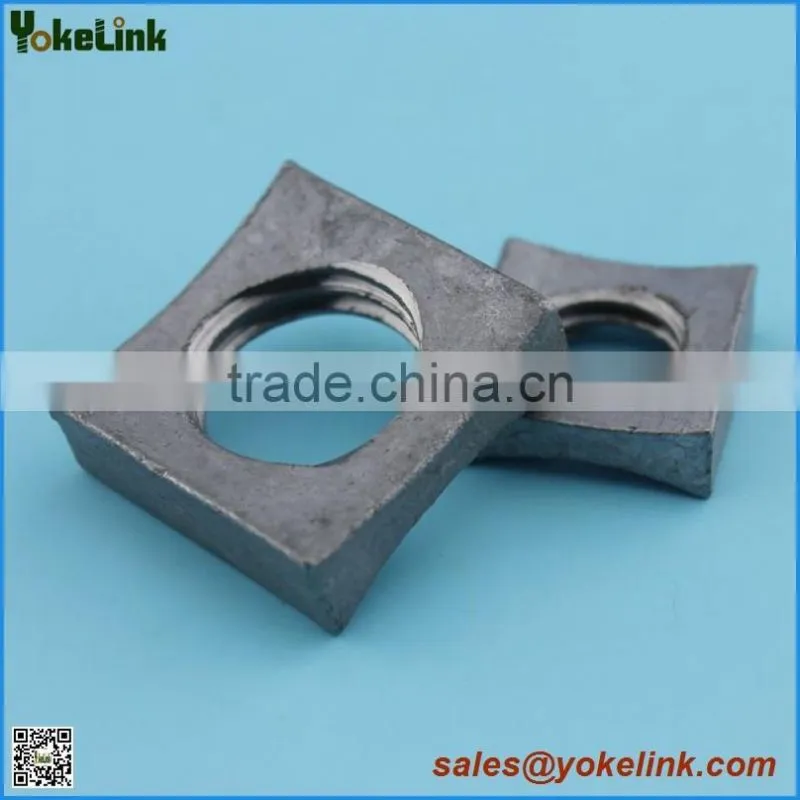 Galvanized steel concave MF square Curved Locknut