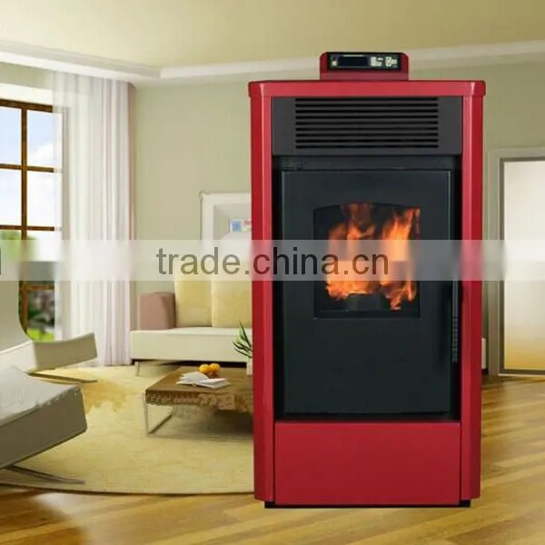 high efficient pellet stove parts/ 8kw wood pellet stove/ sawdust wood pellet burning stove