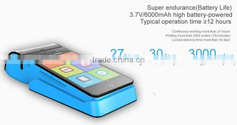 EMV PCI GPS NFC 4G LTE android pos terminal supports contactless card