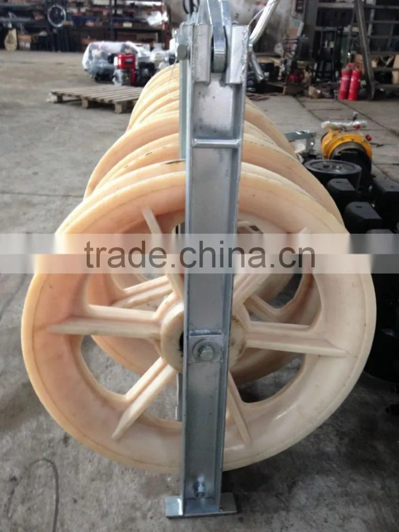 916mm MC Nylon large diameter stringing pulley block and tackle