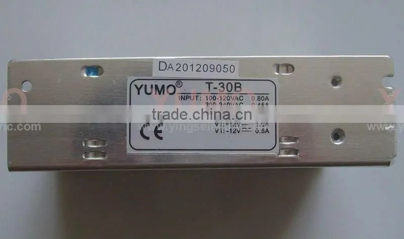YUMO 30Watt 5VDC 12VDC Triple Output Switching Power Supply