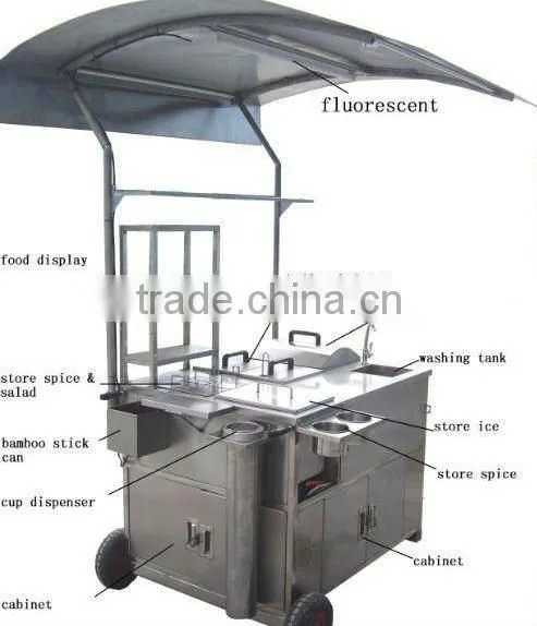 Jieguan customized Deft Street Mobile Hot Dog Cart push cart SK-500(0086-13580546328)