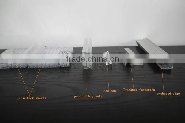 Polycarbonate Hollow Sheet with Clips 600mm/800mm/1040mm