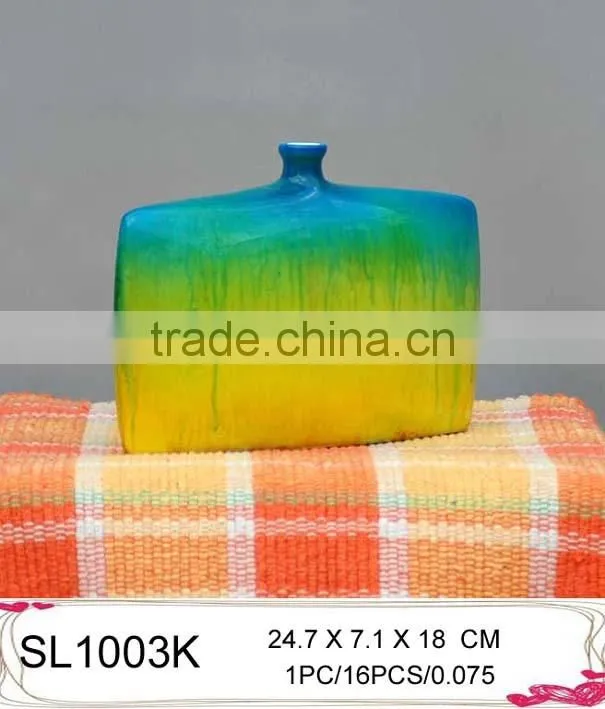 Outdoor decorative fiberglass vases