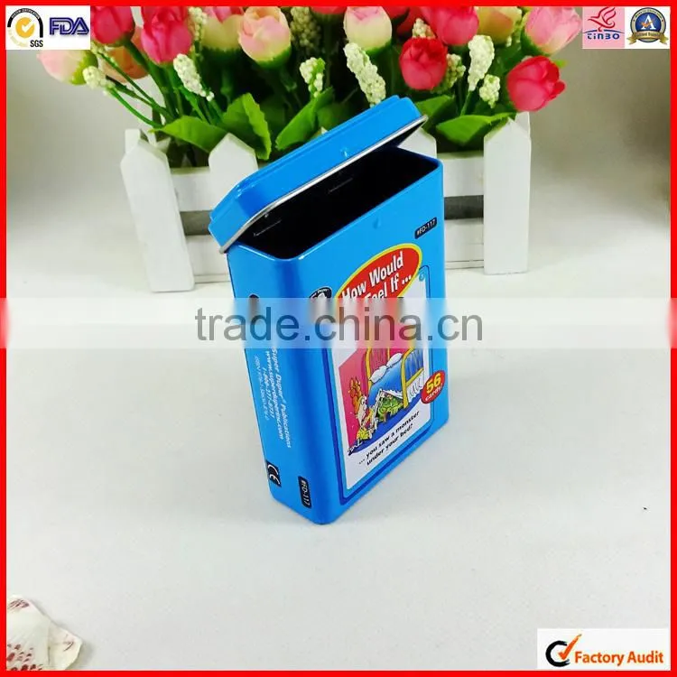 rectangle custom design colorful coffee tin can