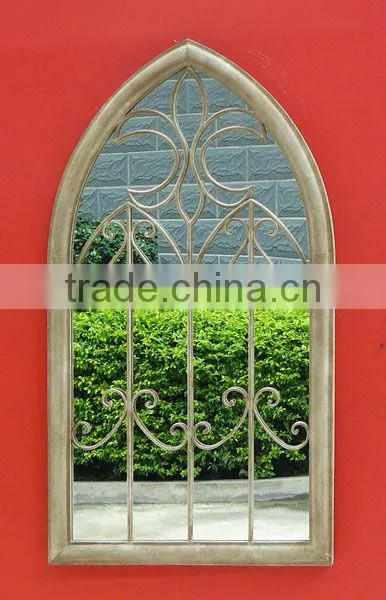 Antique Classial Vintage Decorative Outdoor Wooden Frame Mirror