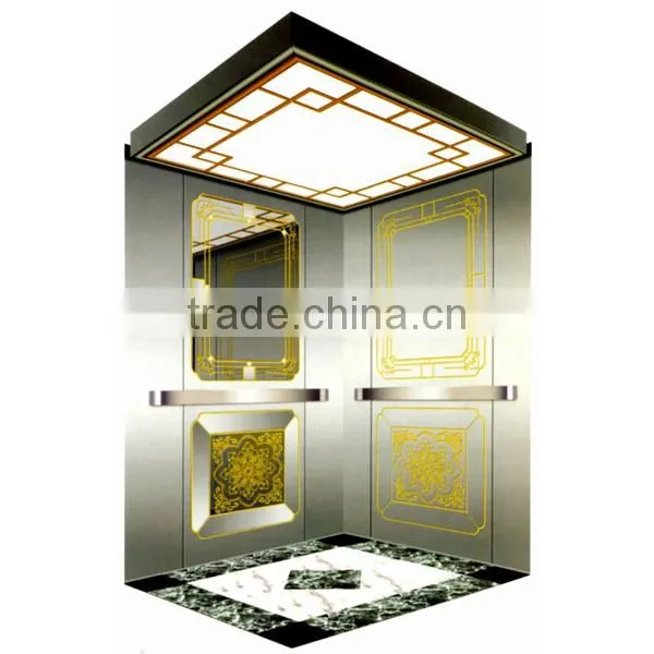 Beautiful Color Etching Stainless Steel Interior Elevator Cabin Decoration
