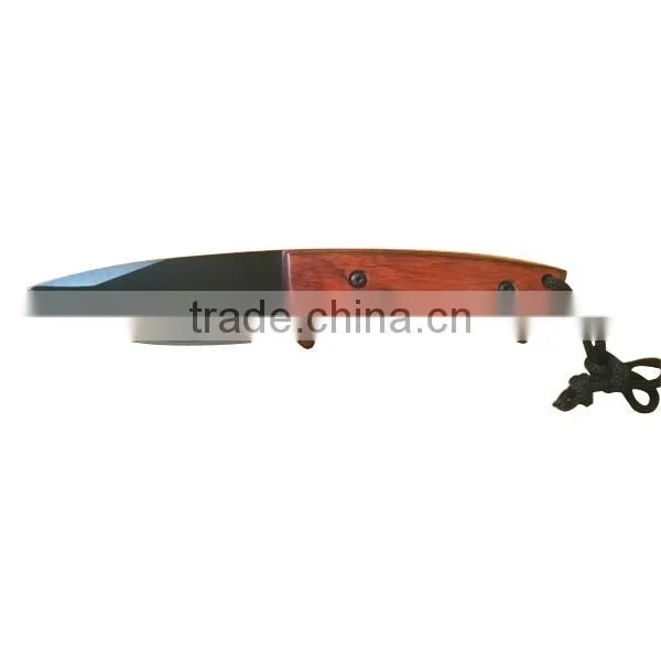OEM handmade wood handle small fixed blade straight knife,multi function outdoor knife