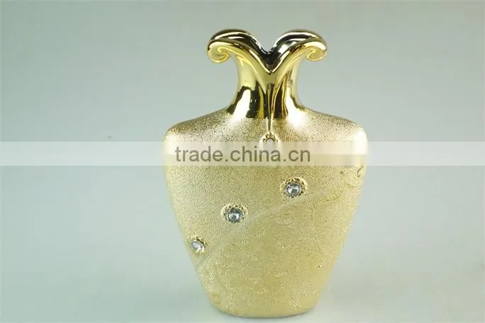 wholesale Ceramic Vases, 2015 latese fashion electroplated gold ceramic vase