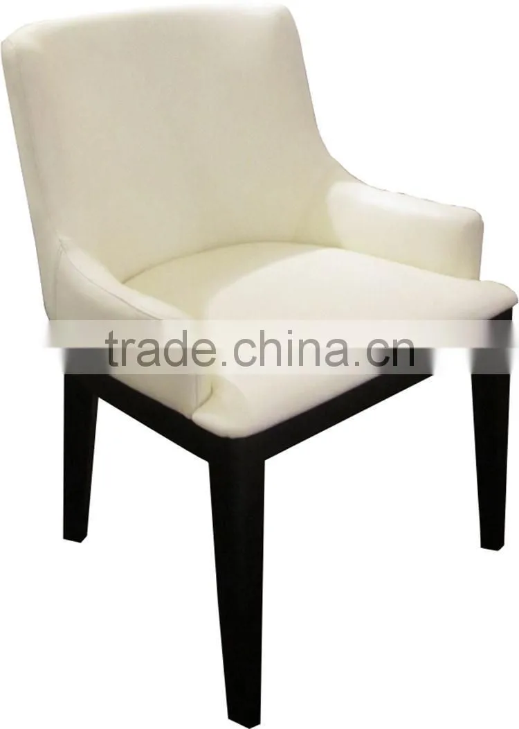 high glossy white pu leather dining chair