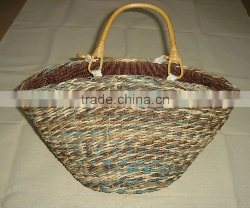 ladies sea grass bags with handles