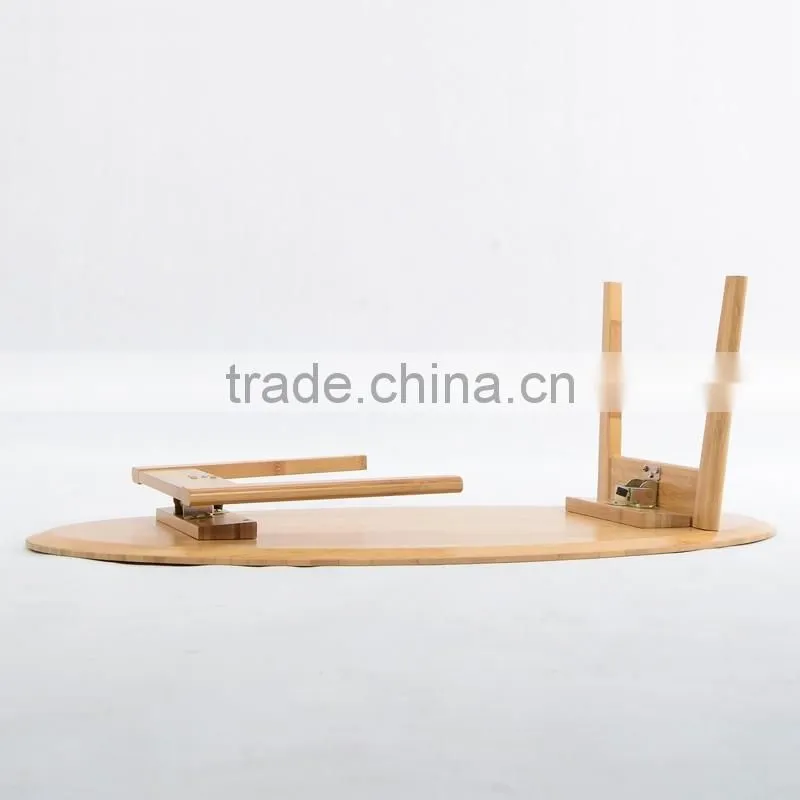 Eco-friendly bamboo morden no folding round coffee table for living room