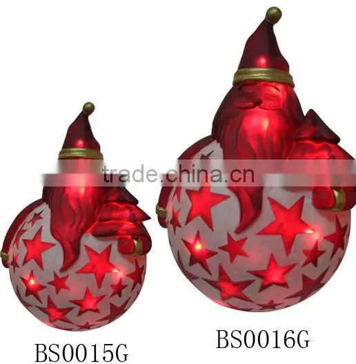 traditional sandstone coppery finish christmas decoration santa