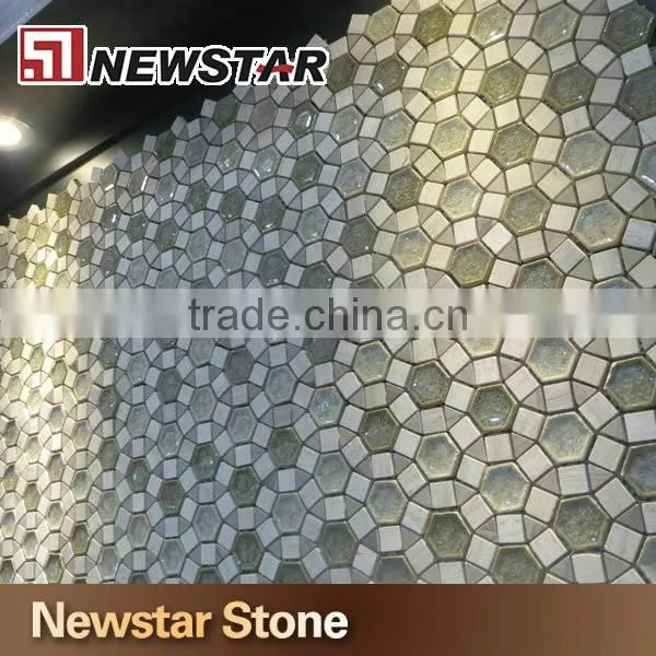 2016 Newstar penny rounds marble mosaic tile