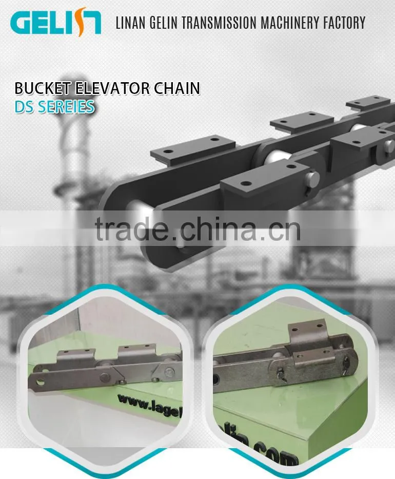 DS400 iron steel bucket elevator cement chain for feeder conveyor