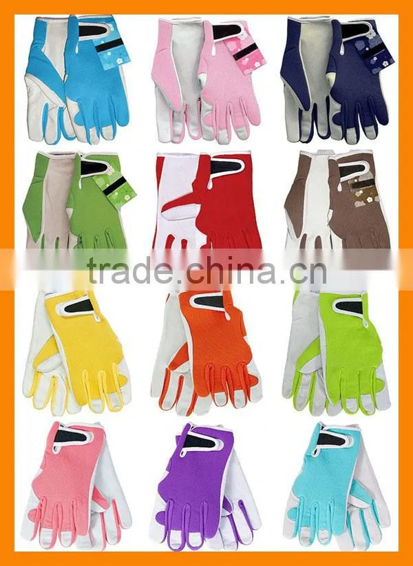 Women Slim-fit Work Glove/Ladies Leather Garden Glove